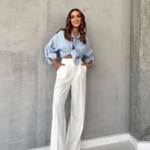 Pleated Palazzo Trousers
